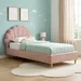 Ivory Bloom Upholstered Single Bed - 90x200 cm - Image 16
