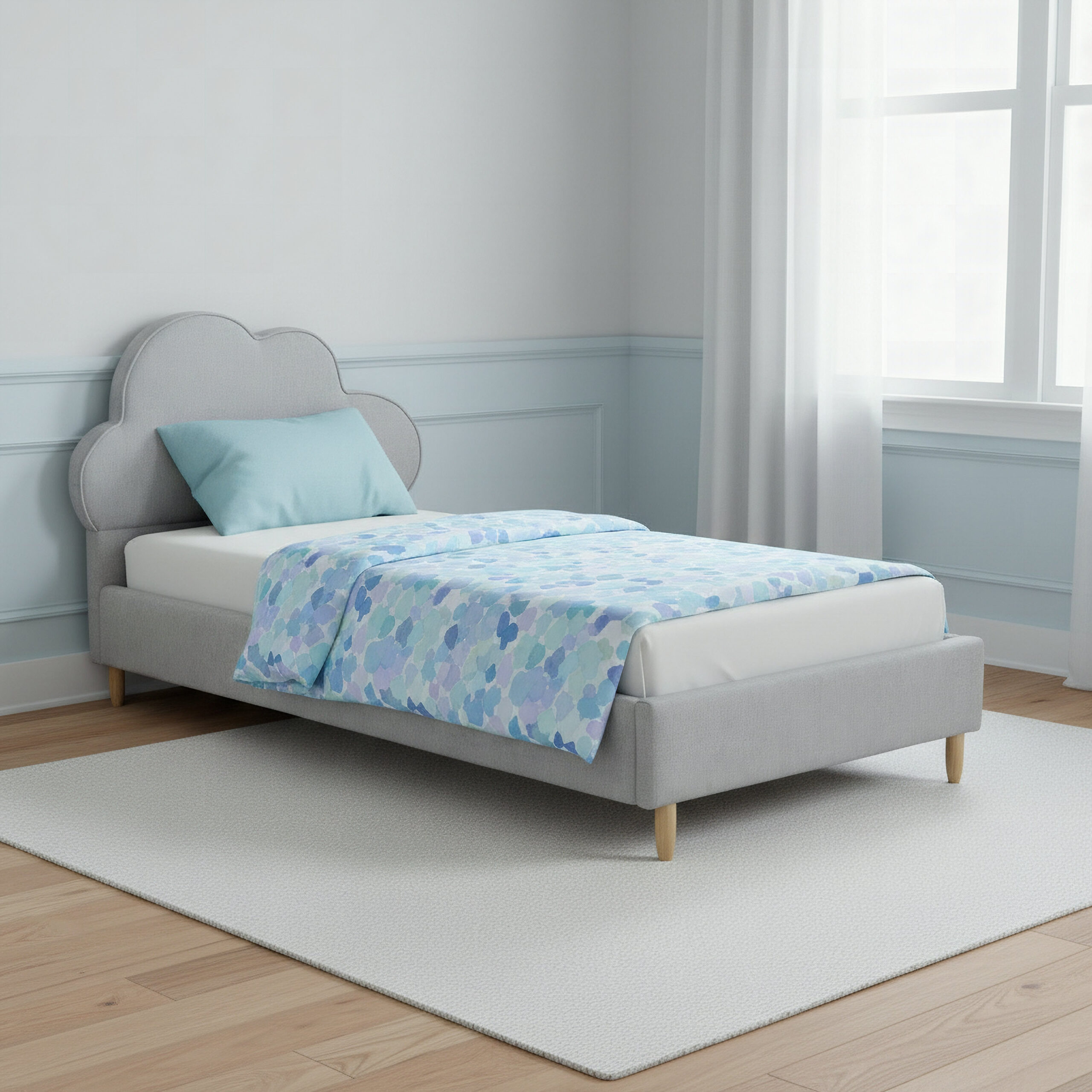 Ivory Nimbus Nxt Upholstered Single Bed - 90x200 cm