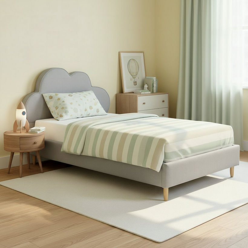 Ivory Nimbus Nxt Upholstered Twin Bed - 120x200 cm - Image 6
