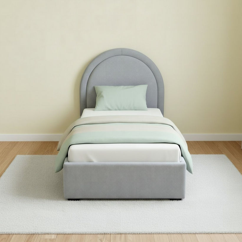 Ivory Luna Upholstered Single Bed - 90x200 cm - Image 3