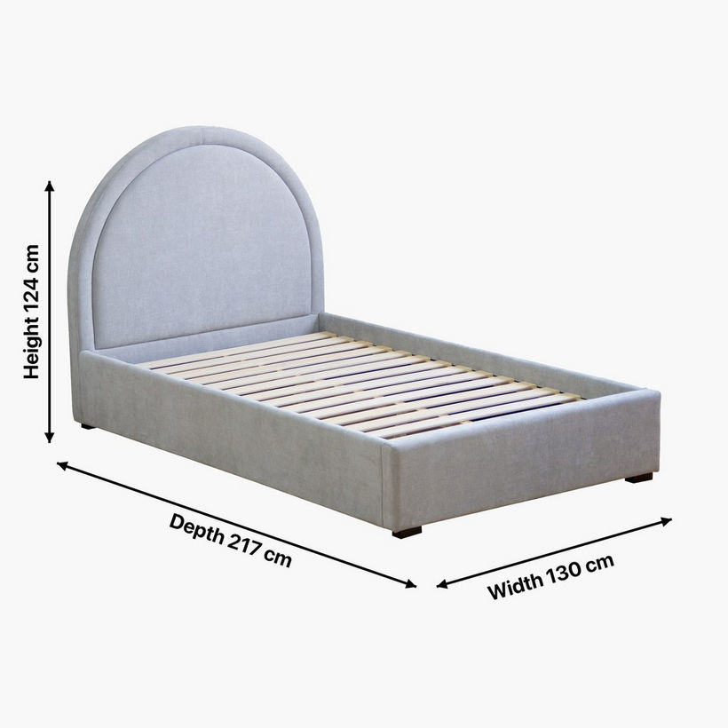 Ivory Luna Upholstered Twin Bed - 120x200 cm - Image 7