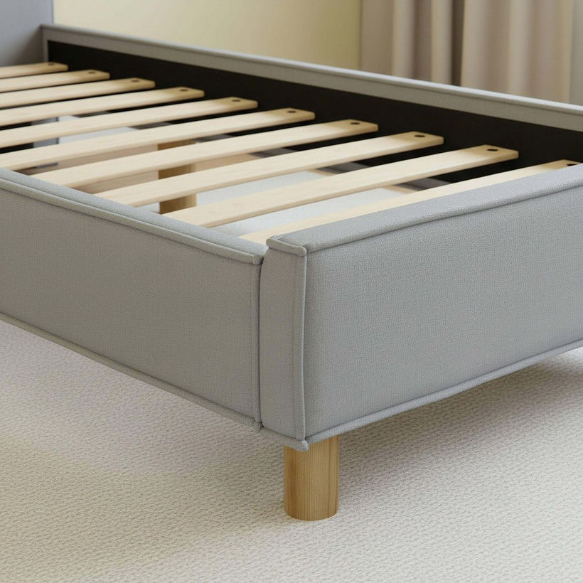 Ivory Willow Upholstered Single Bed - 90x200 cm - Image 5