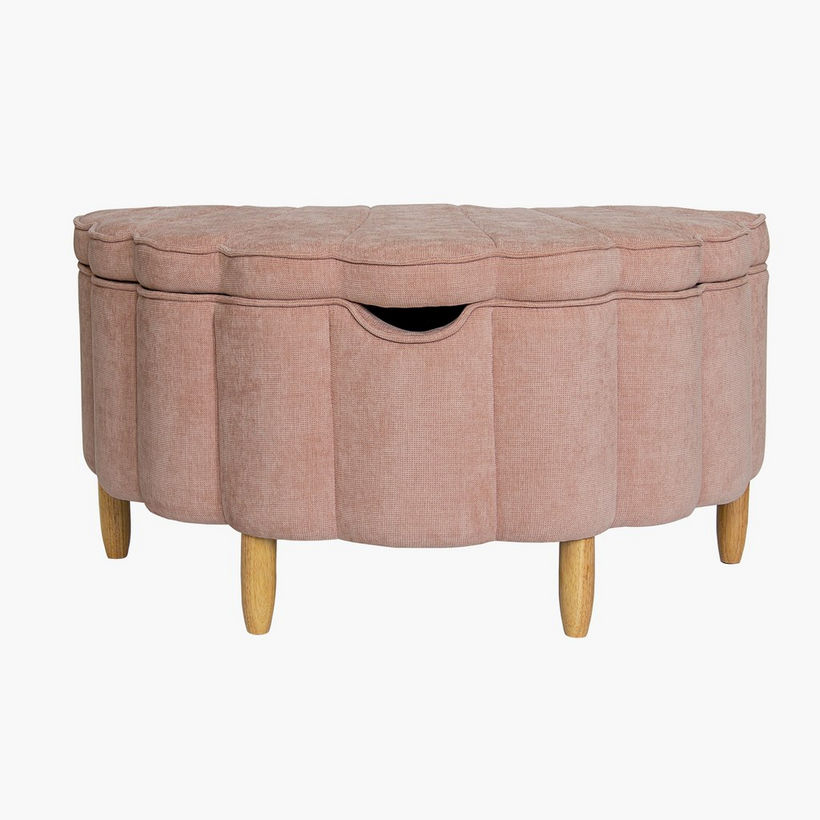 Ivory Bloom Pouf with Storage - Image 7