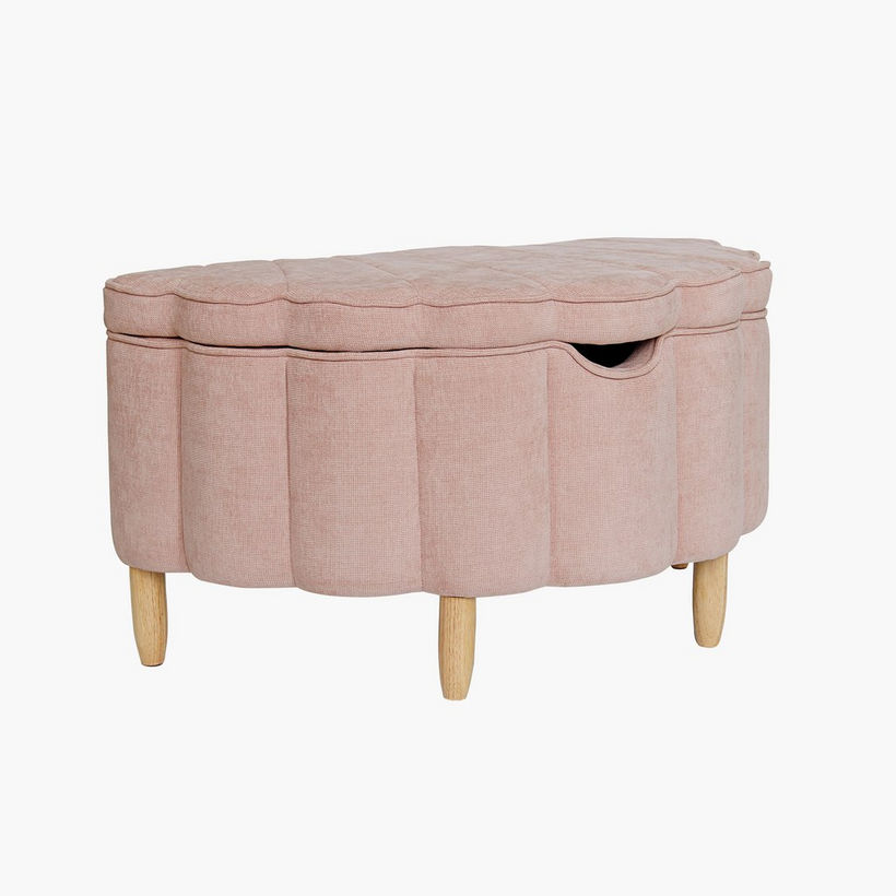 Ivory Bloom Pouf with Storage - Image 8