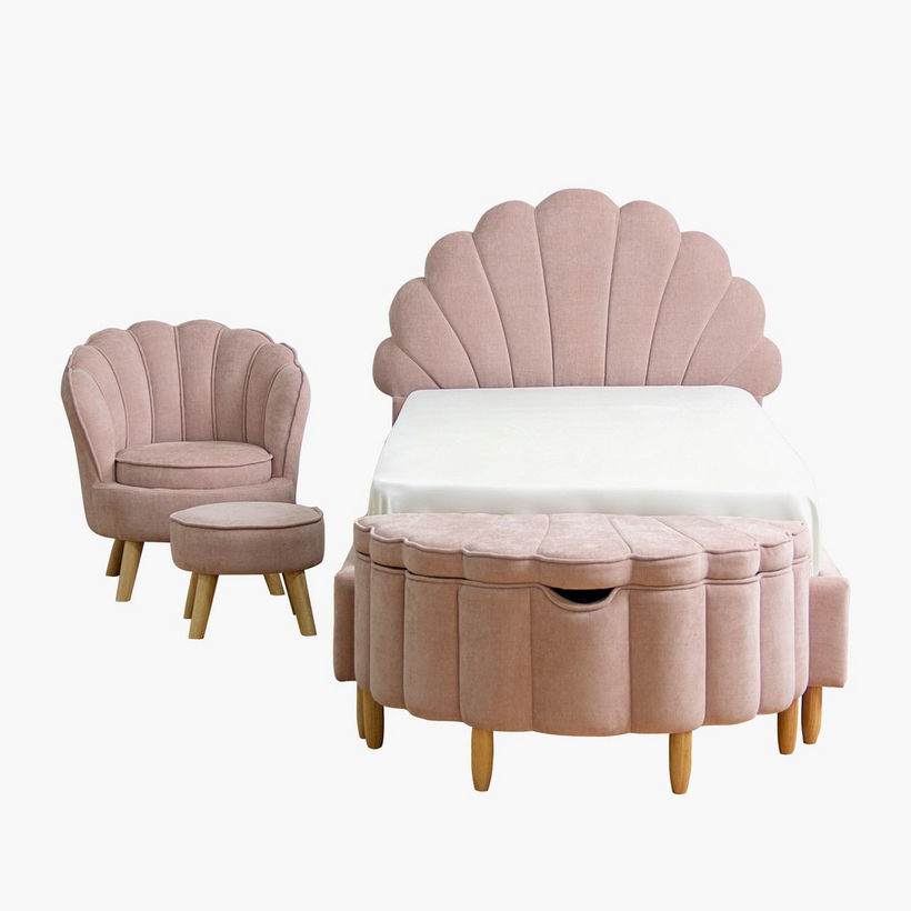 Ivory Bloom Pouf with Storage - Image 10