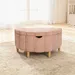 Ivory Bloom Pouf with Storage - Image 12