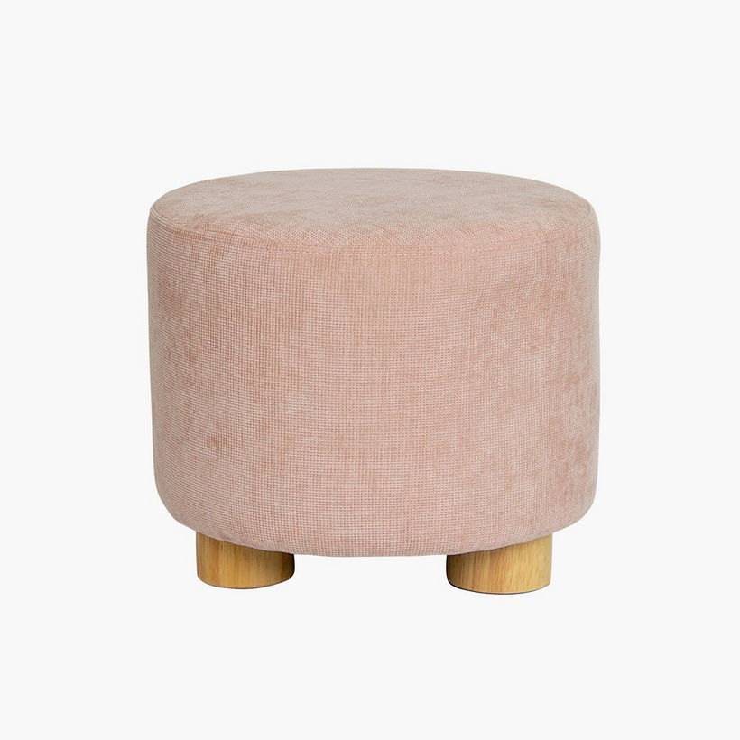 Ivory Curve Kids Armchair with Stool - Image 7