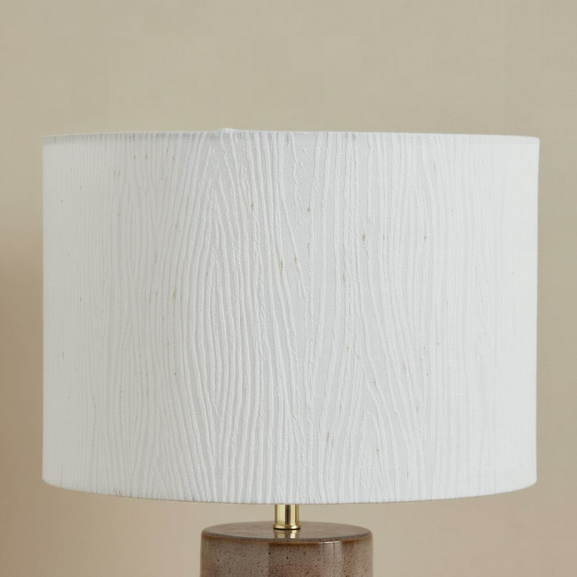 Elinor Glazed Ceramic Table Lamp with Linen Shade - 55.5 cm - Image 4