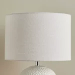 Elinor Ceramic Table Lamp with Linen Shade - 55 cm