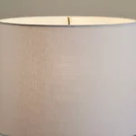 Elinor Ceramic Table Lamp with Linen Shade - 43.5 cm
