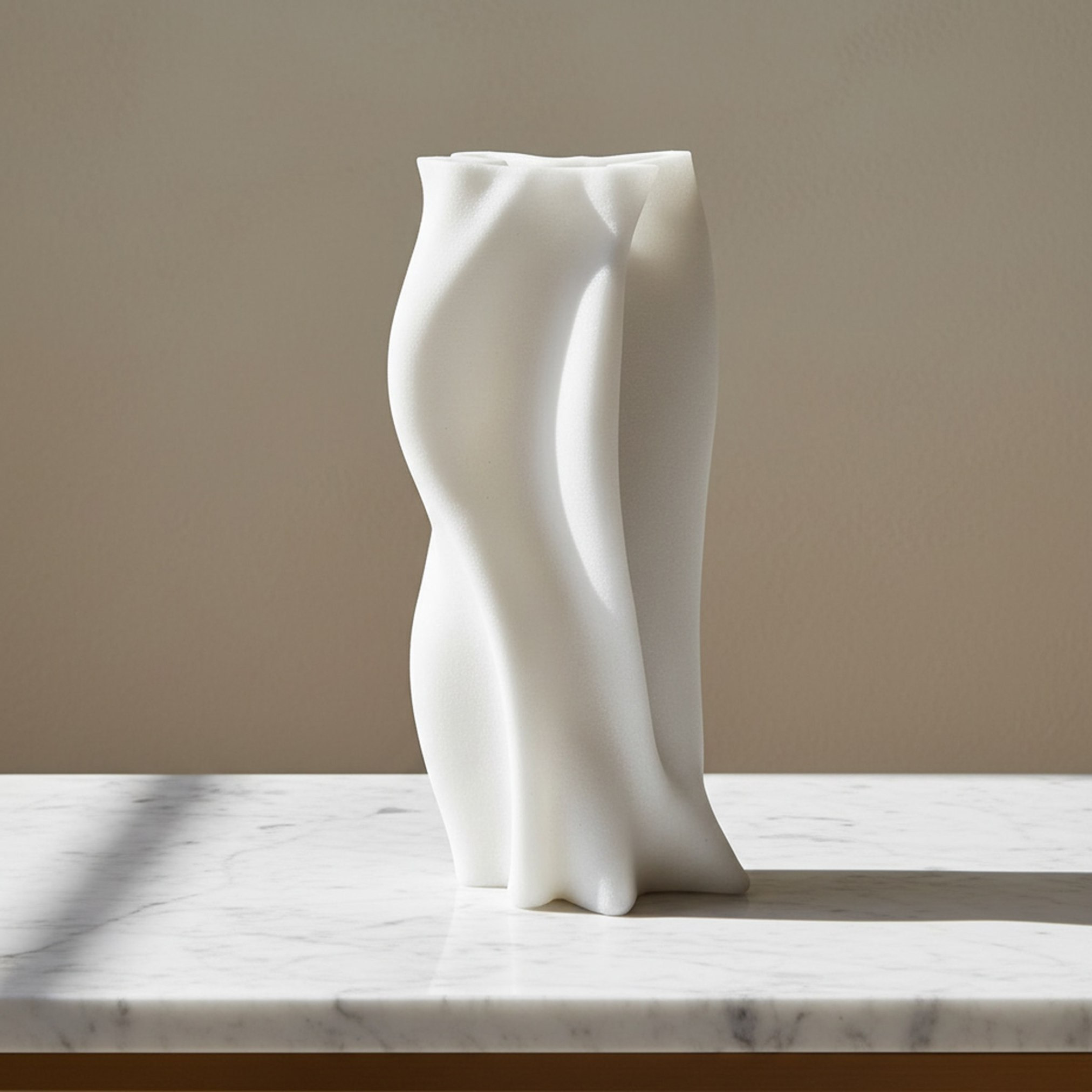 Monochrome Clifford Ora Luxe Marble Decorative Vase - 17.7x17.7x38 cm