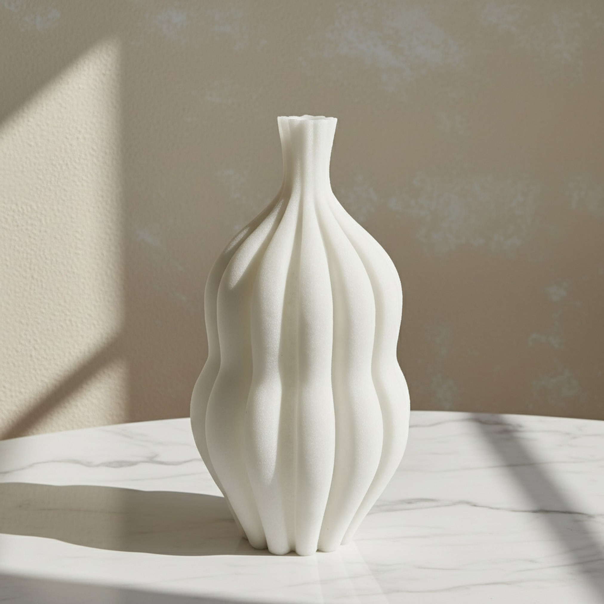 Monochrome Clifford Ora Luxe Marble Decorative Vase - 18.8x18.8x35.7 cm