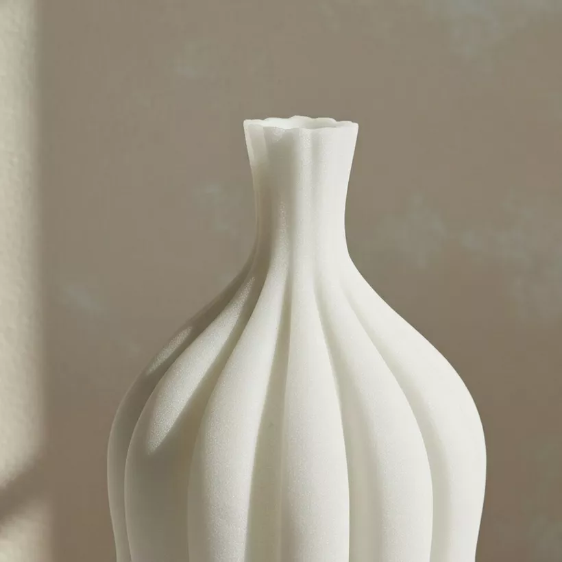 Monochrome Clifford Ora Luxe Marble Decorative Vase - 18.8x18.8x35.7 cm - Image 3
