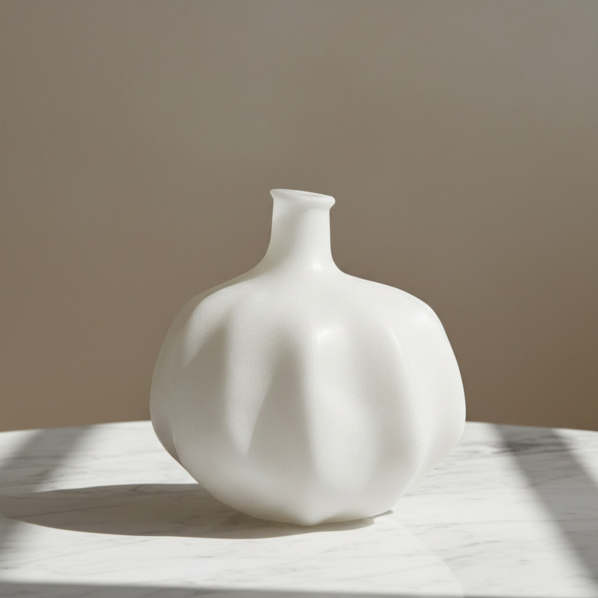 Clifford Ora Monochrome Luxe Marble Decorative Vase - 21.7x20x21.5 cm