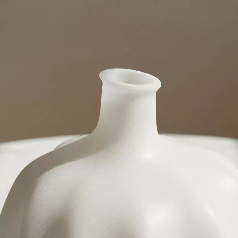 Clifford Ora Monochrome Luxe Marble Decorative Vase - 21.7x20x21.5 cm - Image 3