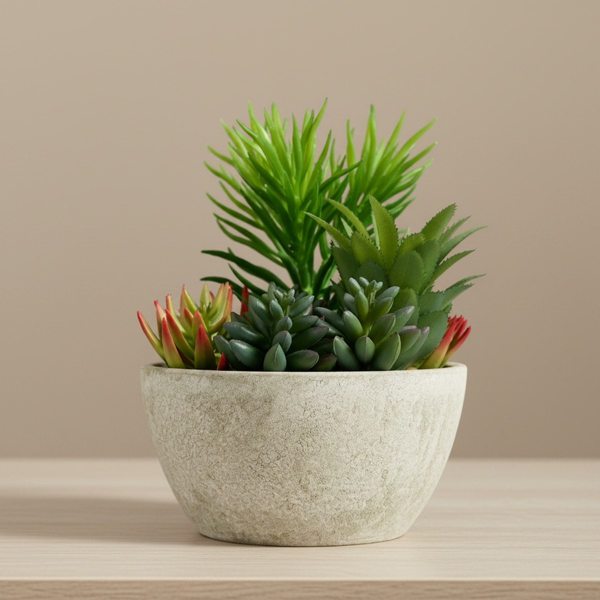 Tant Artificial Succulent Potted Plant in Paper Pulp Pot - 20 cm