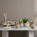 Wren Ema Monochrome Decorative Tealight Candleholder - 10.8x8x13 cm
