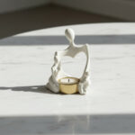 Wren Ema Monochrome Decorative Tealight Candleholder - 10.8x8x13 cm