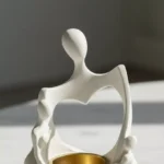 Wren Ema Monochrome Decorative Tealight Candleholder - 10.8x8x13 cm