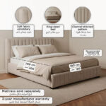 Luxembourg Urbania Upholstered King Bed - 180x200 cm