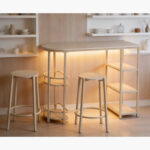 Movo Jazz 2-Seater Travertine High Table Set