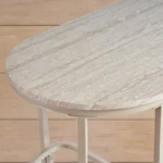 Movo Jazz 2-Seater Travertine High Table Set