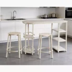 Movo Jazz 2-Seater Travertine High Table Set
