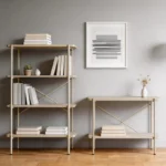 Movo Shelly 4-Tier Bookshelf with Metal Frame