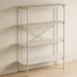 Movo Shelly 4-Tier Bookshelf with Metal Frame