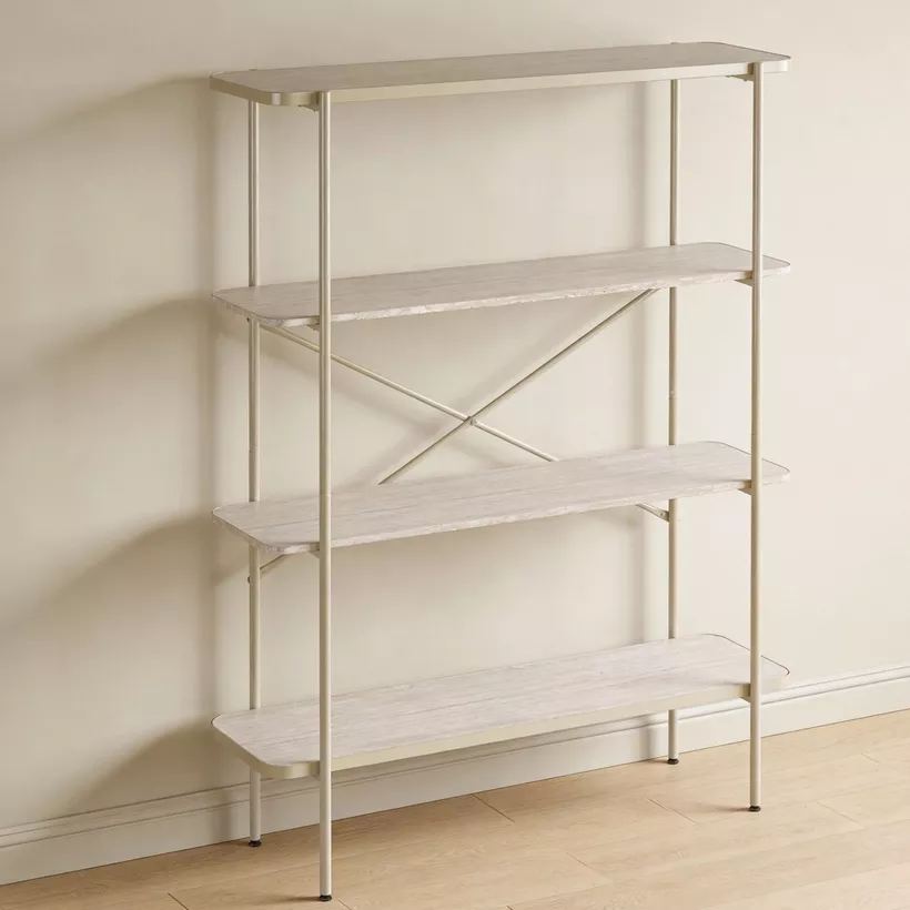 Movo Shelly 4-Tier Bookshelf with Metal Frame - Image 3
