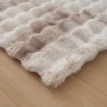 Timmy Bubble Rabbit Fur Printed Rug - 120x170 cm