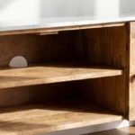 Cavon Florya 1.8 Meter Solid Wood TV Unit with Genuine Marble Top for TV up to 70 inches
