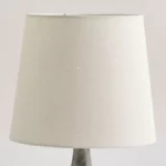 Amalfi Reactive Glazed Ceramic Table Lamp with Linen Shade - 47.5x28 cm