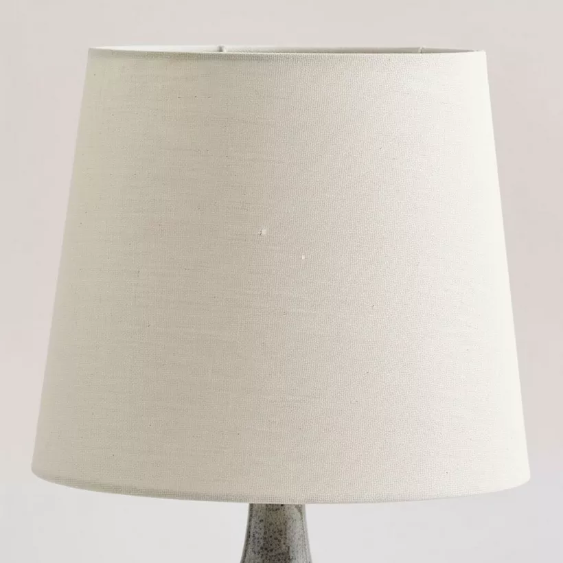 Amalfi Reactive Glazed Ceramic Table Lamp with Linen Shade - 47.5x28 cm - Image 4