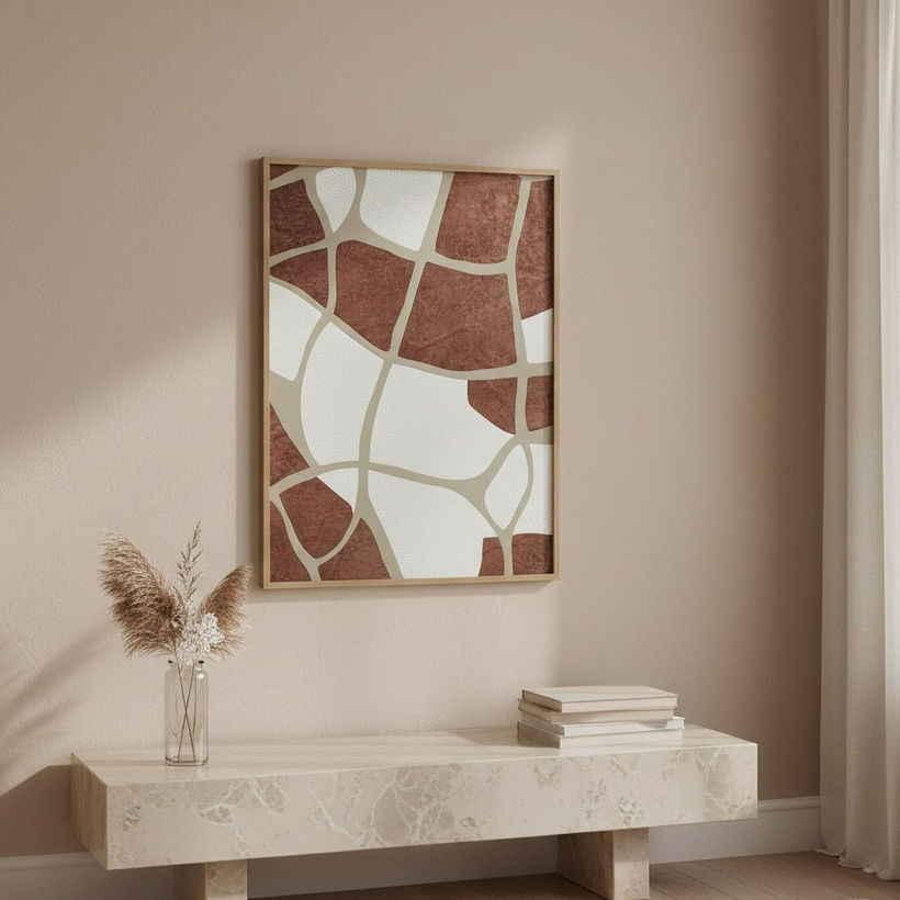 Relay Abstract Framed Picture with Plaster - 60x80x3 cm - Image 4