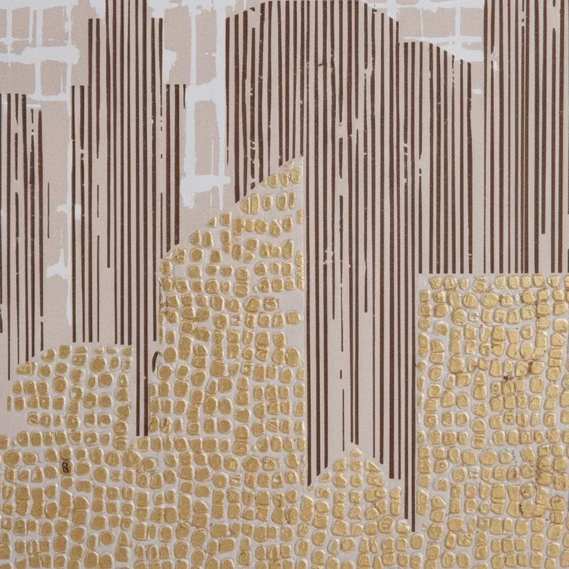 Relay Skyscrapers Framed Picture with Plaster - 50x70x3 cm - Image 3