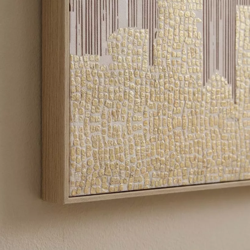 Relay Skyscrapers Framed Picture with Plaster - 50x70x3 cm - Image 4