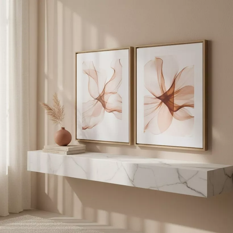 Relay 2-Piece Paper Flower Framed Picture Set - 40x50x2 cm - Image 5