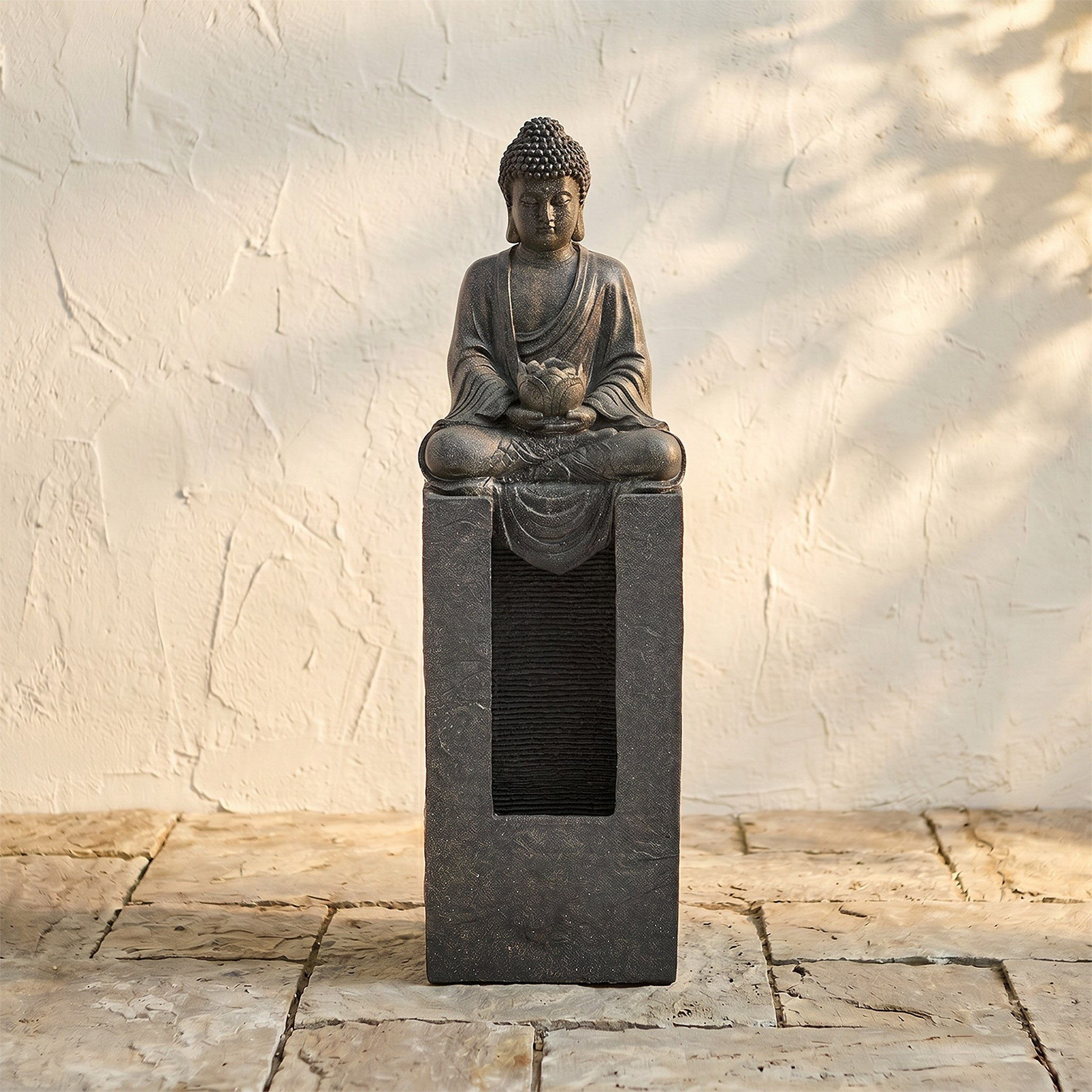 Adele Divine Buddha Outdoor Fountain - 32x25x108 cm