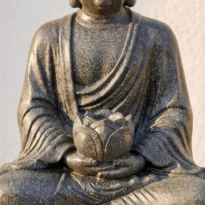 Adele Divine Buddha Outdoor Fountain - 32x25x108 cm - Image 4