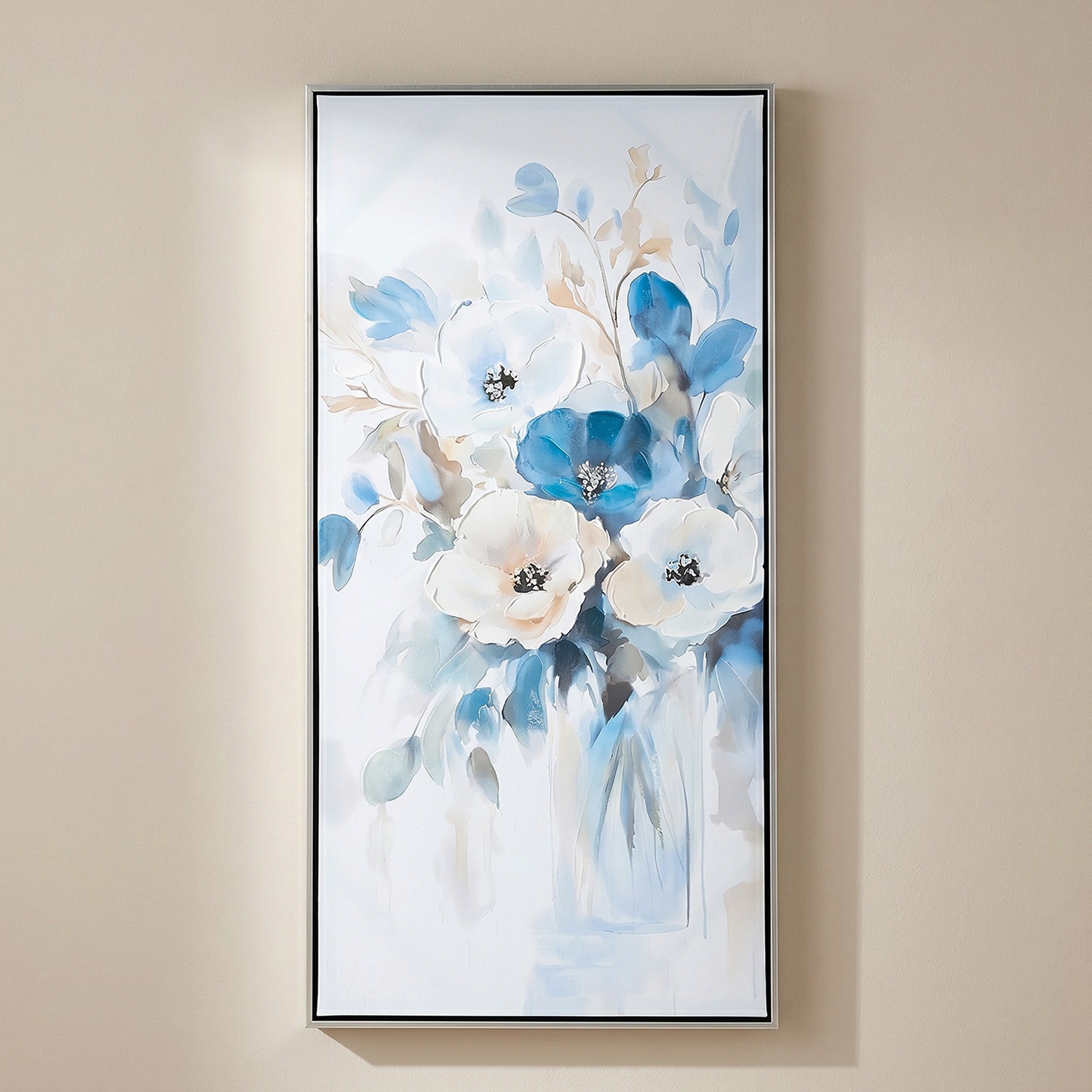 Orson Floral Bunch 60% Hand-Painted Framed Picture - 50x100 cm