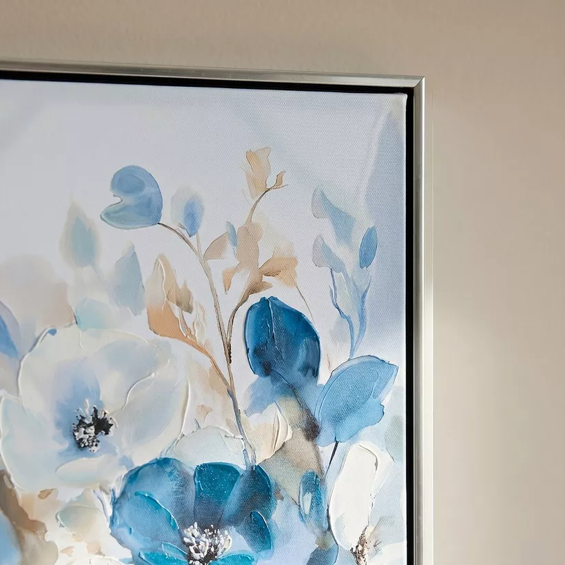 Orson Floral Bunch 60% Hand-Painted Framed Picture - 50x100 cm - Image 4