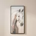 Orson White Horse 60% Hand-Painted Framed Picture - 50x100 cm - Image 4