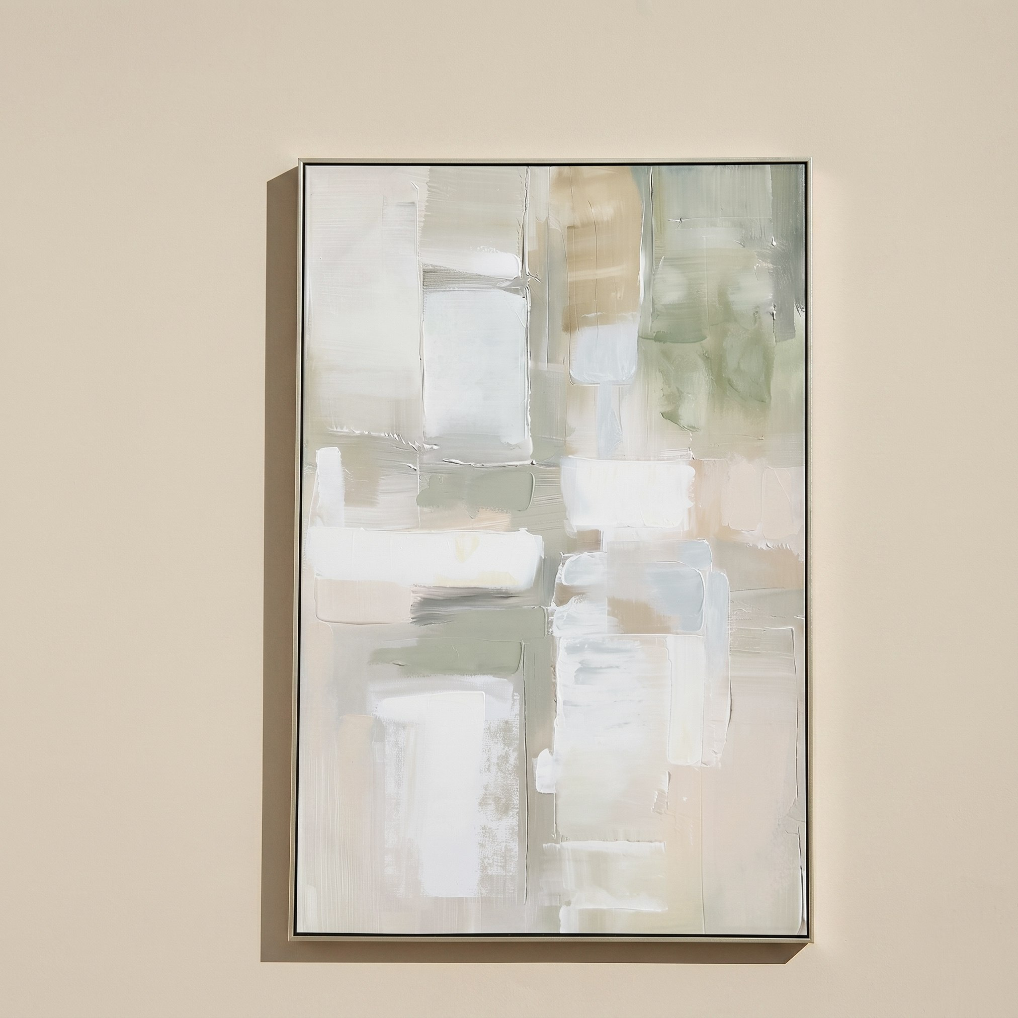 Orson Abstract Strokes 60% Hand Painted Framed Picture - 80x120 cm