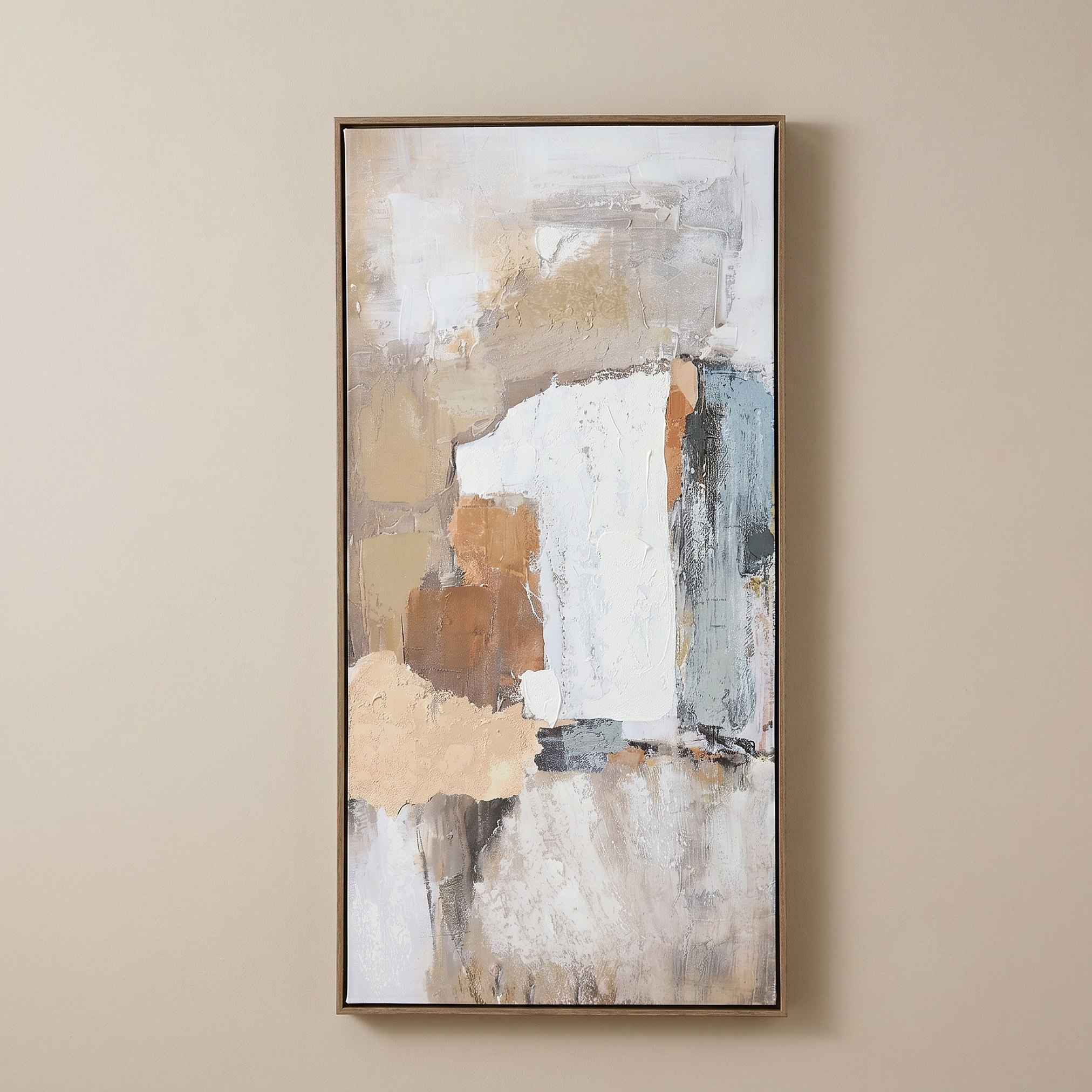 Orson Gold Strike Abstract 60% Hand Painted Framed Picture - 50x100 cm