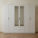 Orion 6-Door Wardrobe with 2 Drawers and 2 Mirrors