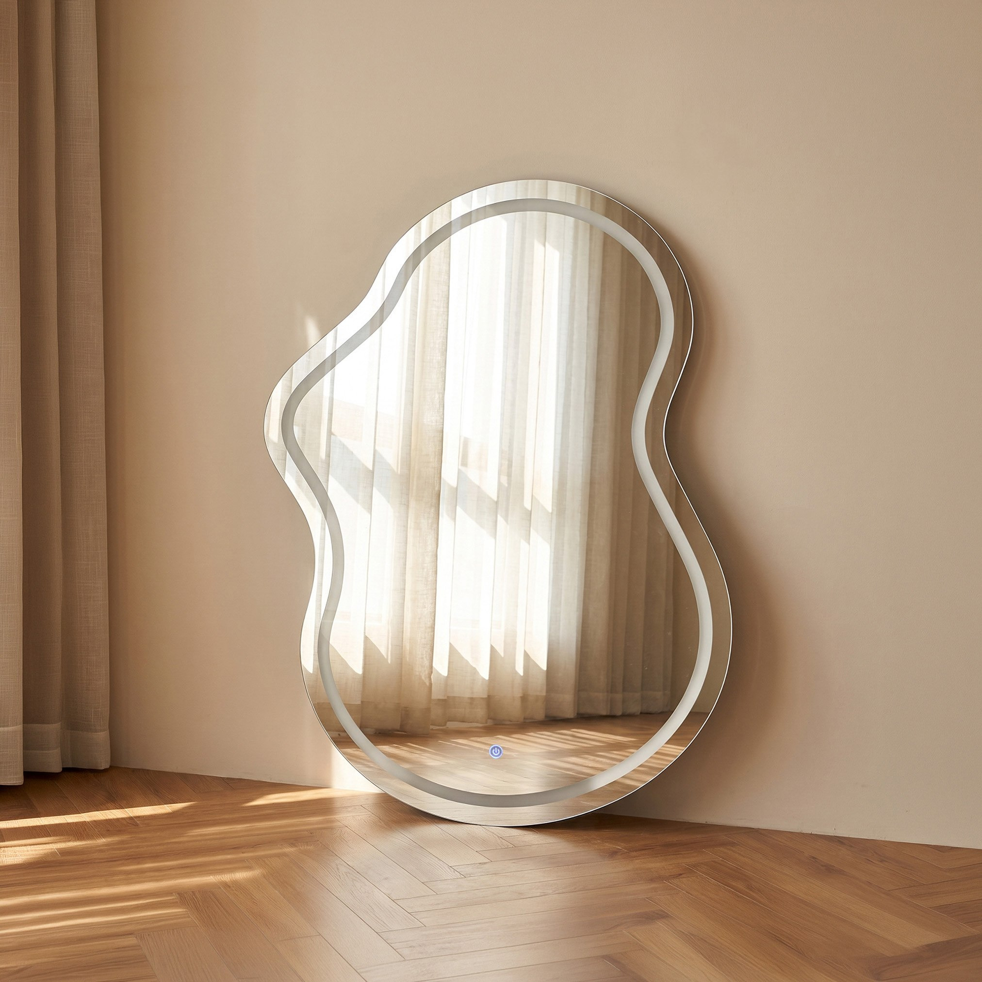 Reda Glit LED Abstract No Frame Wall Mirror - 70x100 cm