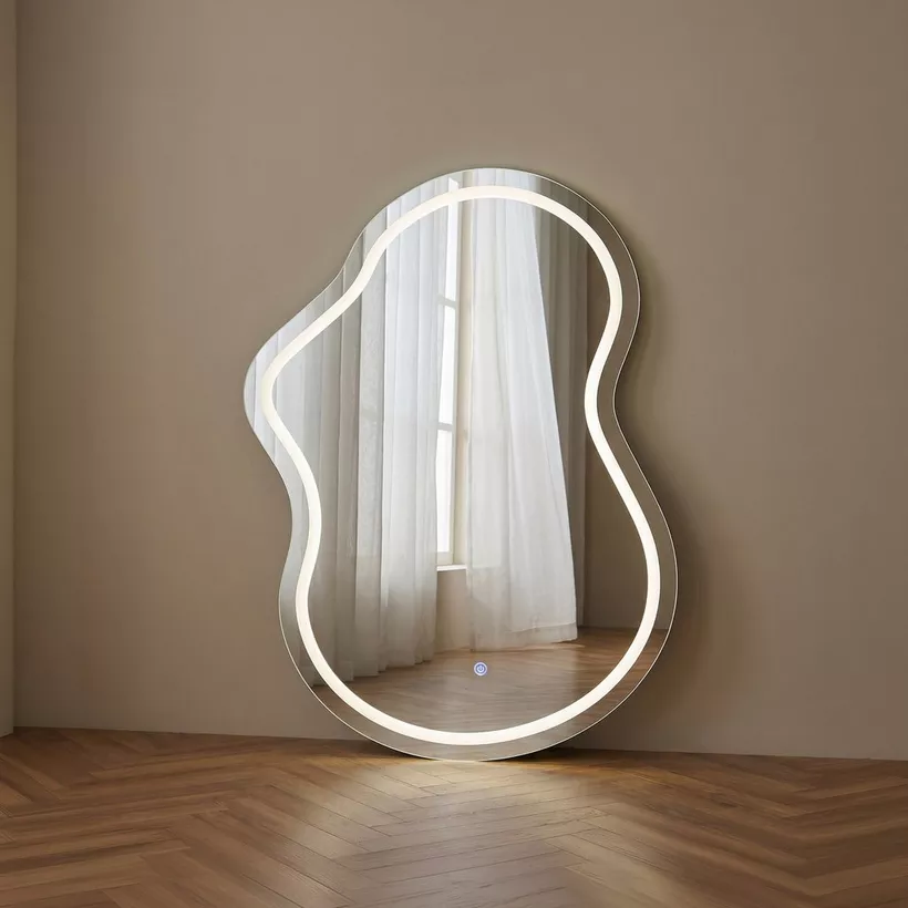 Reda Glit LED Abstract No Frame Wall Mirror - 70x100 cm - Image 3