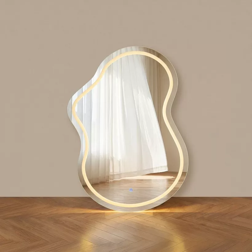 Reda Glit LED Abstract No Frame Wall Mirror - 70x100 cm - Image 4