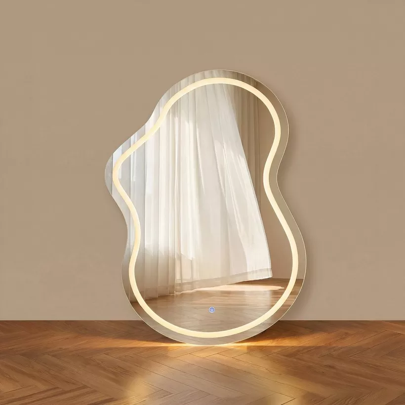 Reda Glit LED Abstract No Frame Wall Mirror - 70x100 cm - Image 5